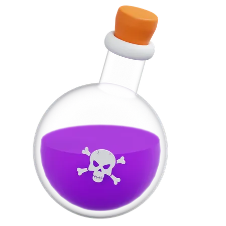 Witch Poison Bottle 3 D Icon Halloween Illustration 3D Icon