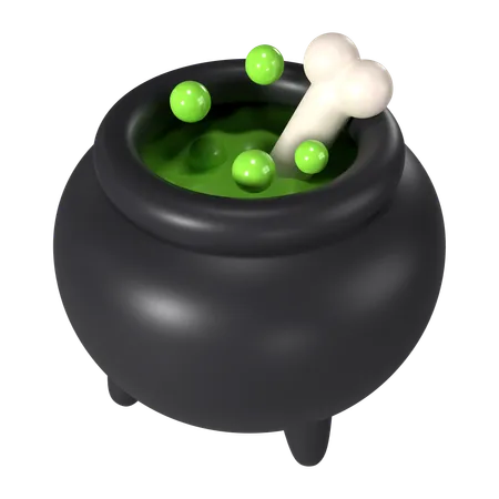 This Is Witch Pot 3 D Render Illustration Icon It Comes As A High Resolution PNG File Isolated On A Transparent Background The Available 3 D Model File Formats Include BLEND OBJ FBX And GLTF 3D Icon