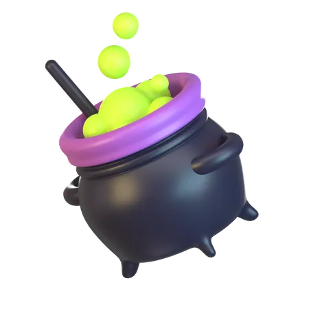 3 D Witch Pot Isometric Icon 3D Icon