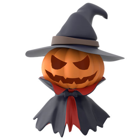 Witch Pumpkin  3D Icon