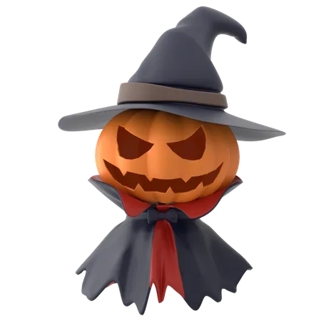 Witch Pumpkin  3D Icon