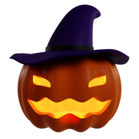 Witch Pumpkin  3D Icon