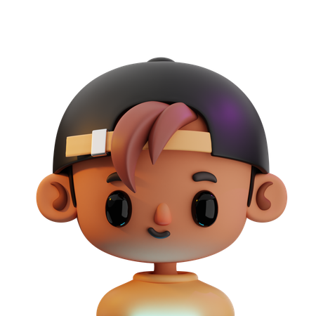 With Backwards Hat  3D Icon