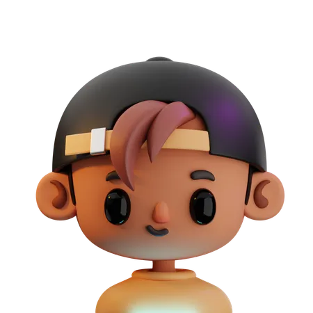 With Backwards Hat  3D Icon