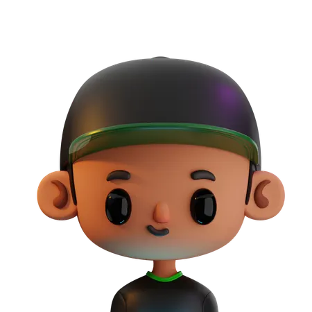 With Black Hat  3D Icon