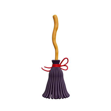 With Broom  3D Icon