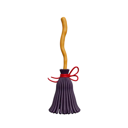 With Broom  3D Icon