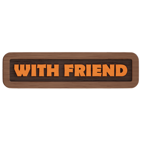 With Friend Button  3D Icon