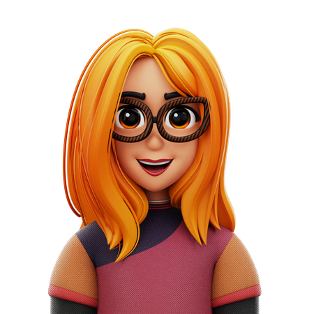 With Glasses 3D Icon
