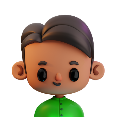 With Green Shirt  3D Icon