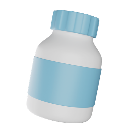 With Pill Bottle  3D Icon