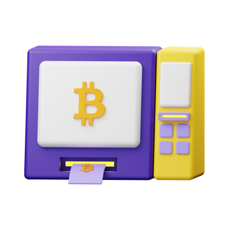 Withdraw Bitcoin  3D Icon