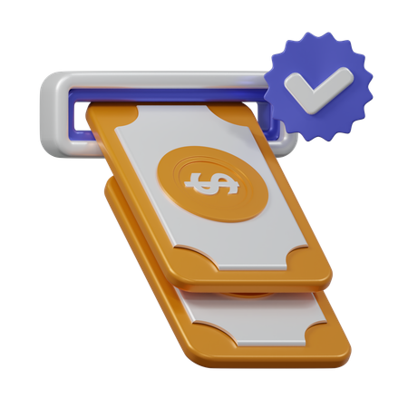 Withdraw Cash  3D Icon