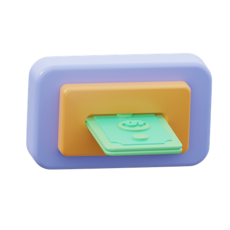 Withdraw Money  3D Icon
