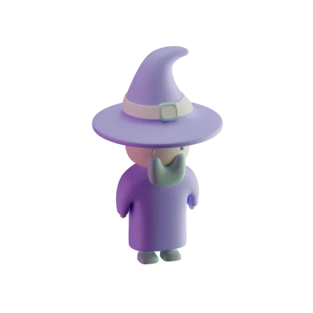 Wizard  3D Illustration