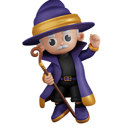 Wizard Congrats  3D Illustration