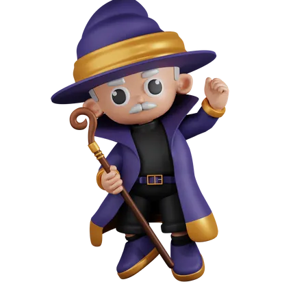 Wizard Congrats  3D Illustration