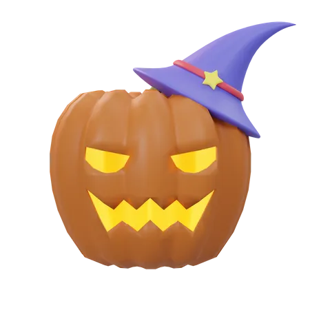 Wizard Pumpkin  3D Icon