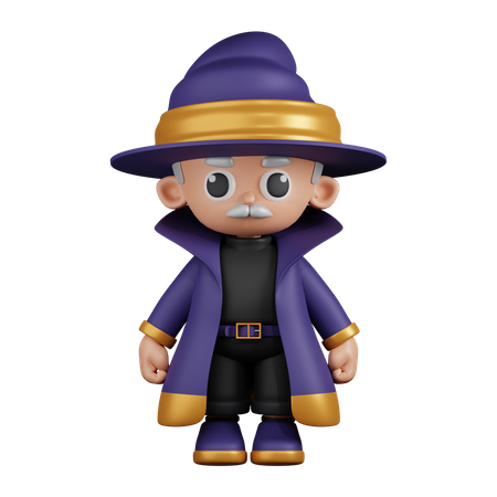 Wizard Standing  3D Illustration