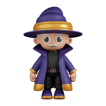 Wizard Standing  3D Illustration