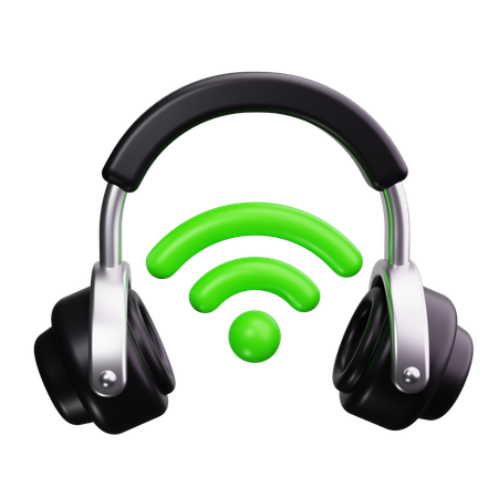 WLAN-Headset  3D Icon