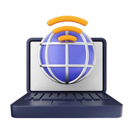 WLAN-Internet  3D Icon