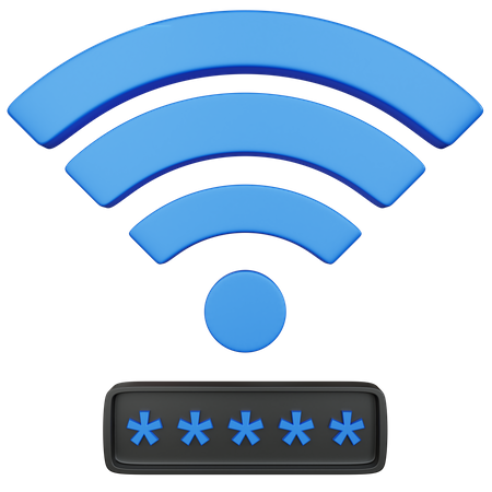 WLAN Passwort  3D Icon