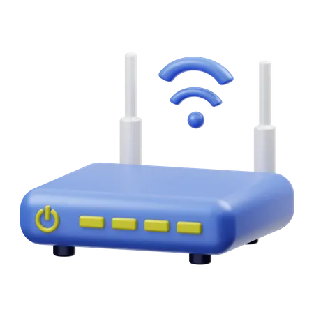 Wlan Router  3D Illustration