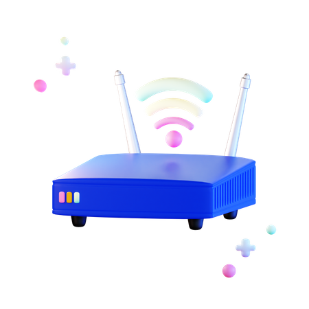 Wlan Router  3D Illustration