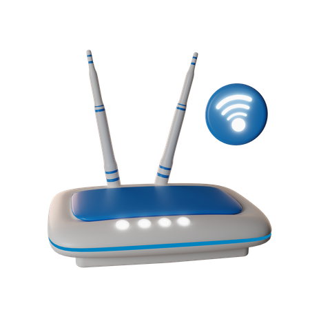 Wlan Router  3D Illustration