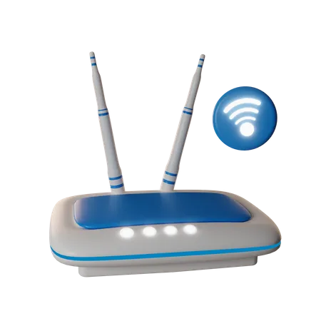 Wlan Router  3D Illustration