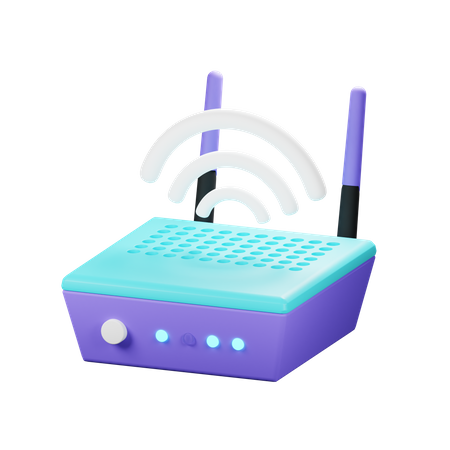 WLAN router  3D Icon