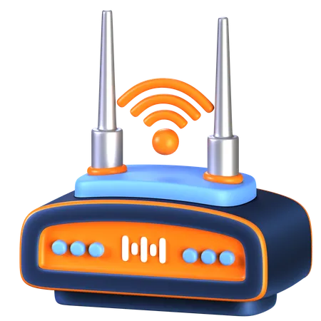 WLAN-Router  3D Icon