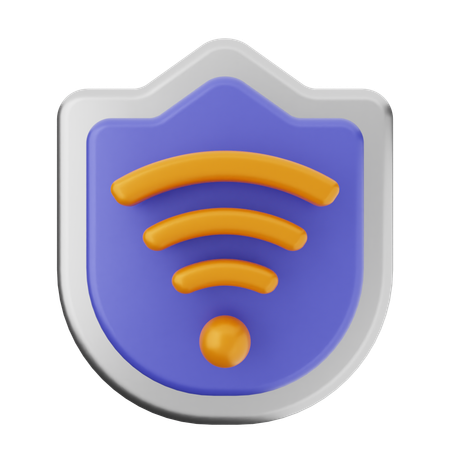 WLAN-Shield-Schutz  3D Icon