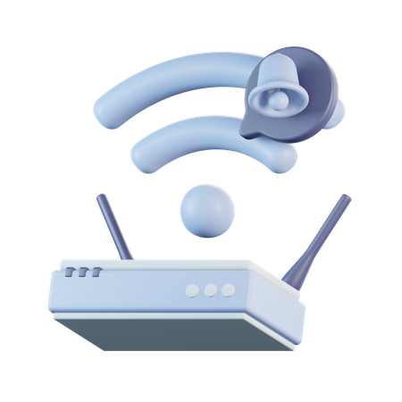 WLAN-Signalbenachrichtigung  3D Icon