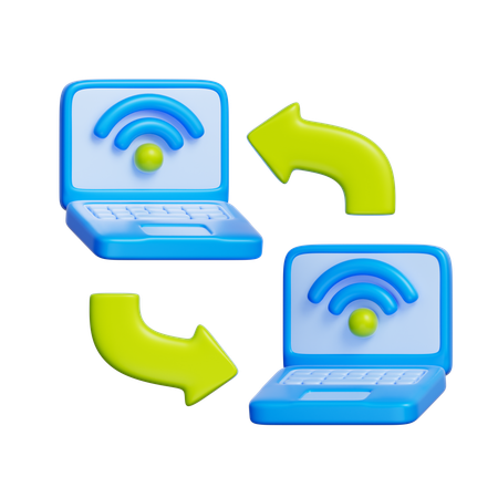WLAN-Synchronisierung  3D Icon