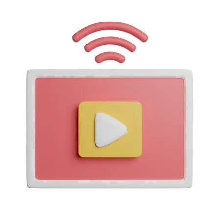 Live Streaming Video 3D Icon