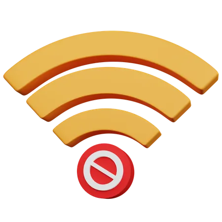 WLAN verboten  3D Icon