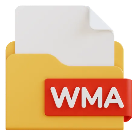 3 D Wma File Extension Folder 3D Icon