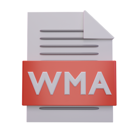 Wma File  3D Icon