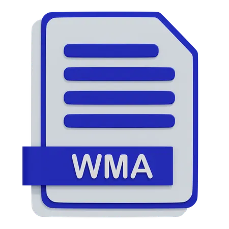 WMA File  3D Icon