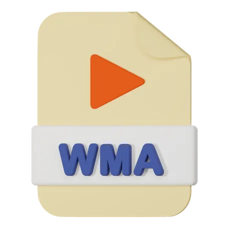 Wma Filename Extension 3 D Icon 3D Icon