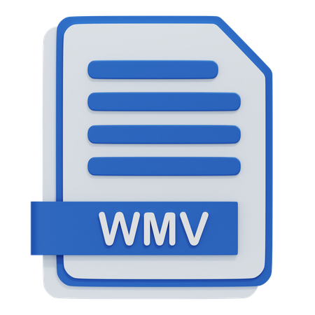 Wmv-Datei  3D Icon