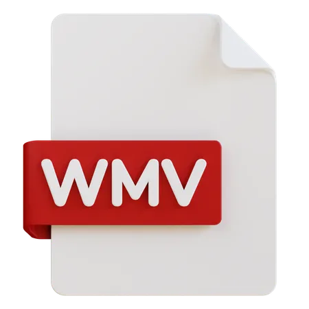 3 D Illustration Of Wmv File Extension 3D Icon