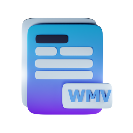 Wmv file extension  3D Icon