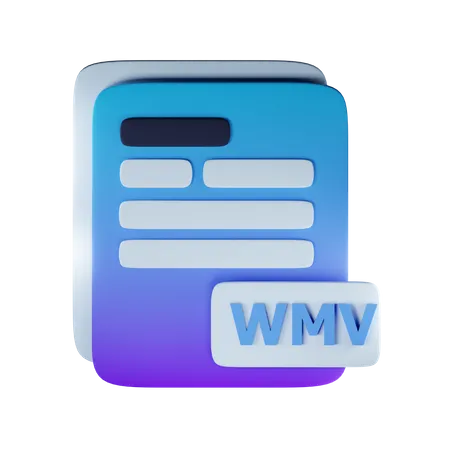 Wmv file extension 3D Icon