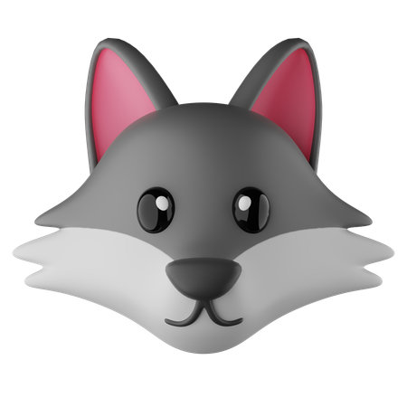 Wolf Emoji  3D Icon