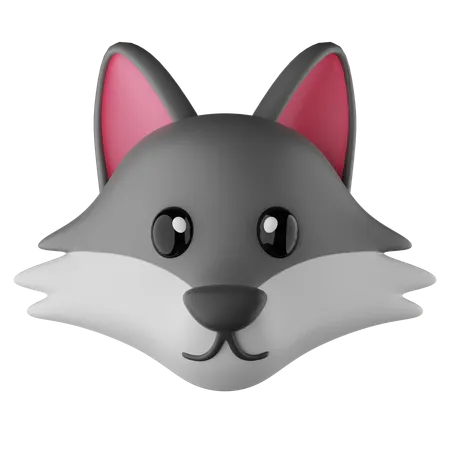 Wolf Emoji  3D Icon