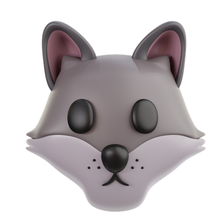 Wolf Emoji  3D Icon