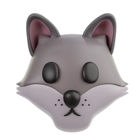 Wolf Emoji  3D Icon